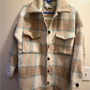 Plaid Button-Up Jacket